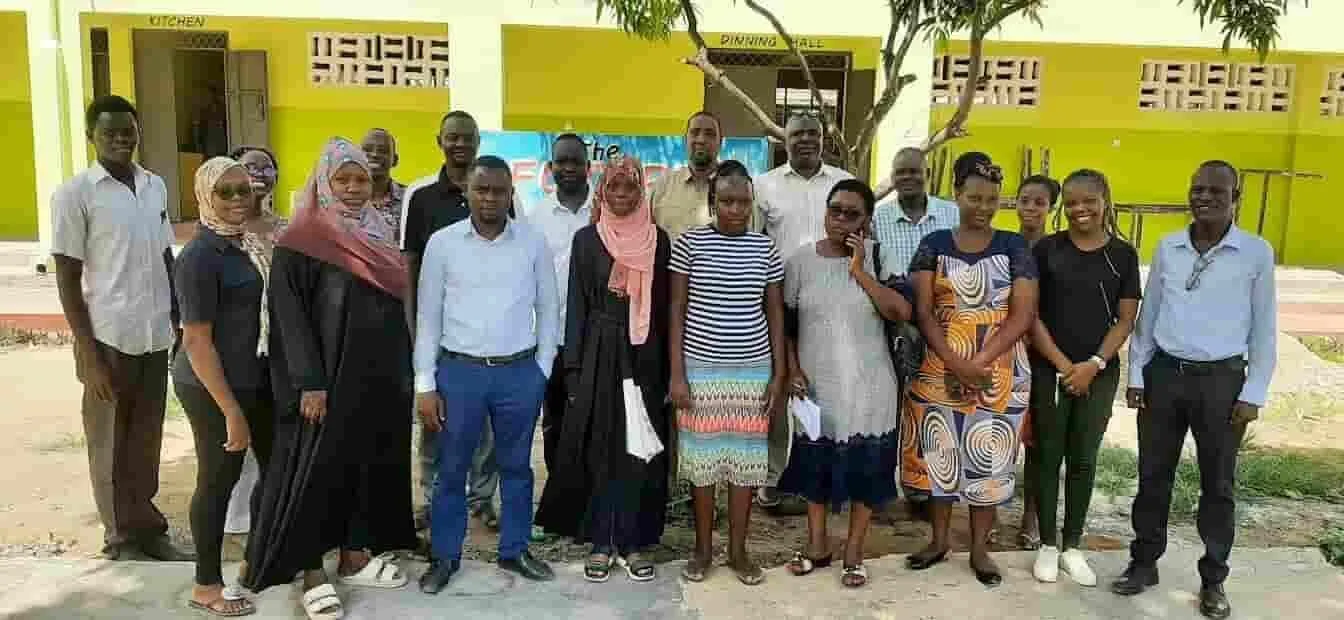 Teachers with county education officials